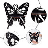 2Pcs 2 Styles Butterfly Shape Wood Candle Holder DJEW-DR0001-03-3
