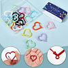 20Pcs 10 Colors Baking Paint Alloy Key Snap Hook Clasps for Keychains FIND-SC0017-48-4