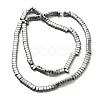 2-Hole Electroplated Synthetic Non-magnetic Hematite Beads Strands G-L613-A01-01B-3