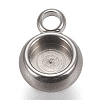Tarnish Resistant 304 Stainless Steel Pendant Cabochon Settings STAS-K202-03A-P-1