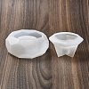 Faceted Hexagon DIY Silicone Candle Cup Molds DIY-P078-05-2
