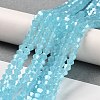 Imitation Jade Electroplate Glass Beads Strands GLAA-F029-J4mm-C03-4