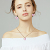 ANATTASOUL Plastic Butterfly Pendant Necklace & Bracelet & Dangle Leverback Earrings SJEW-AN0001-33-6