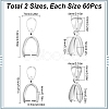 120Pcs 2 Styles Brass Ice Pick Pinch Bails FIND-SP0001-72-2