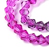 Gradient Color Baking Paint Glass Bead Strands X-DGLA-A039-T6mm-A09-3