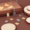 8Pcs 2 Colors 304 Stainless Steel Pendants STAS-UN0042-20-2