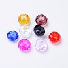 Mixed Color Glass Faceted Rondelle Spacer Large Hole Charms Beads Fit European Bracelets X-GLAA-N0ZTG261-M-1