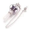 Natural Gemstone Dowsing Pendulums KK-F756-06-2