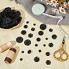 4 Styles Alloy & Brass Buttons BUTT-PH0001-33B-4