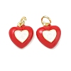Brass Enamel Pendants KK-B170-01G-2