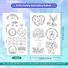 4 Sheets 11.6x8.2 Inch Stick and Stitch Embroidery Patterns DIY-WH0455-118-2