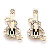 Alloy Black Enamel Connector Charms ENAM-T013-08KC-M-2
