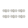 Alloy Interlocking Clasps ALRI-WH0005-07P-1