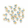 Brass with Single Cubic Zirconia Charms X-ZIRC-F095-03G-2