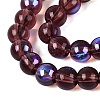 Transparent Electroplate Glass Beads Strands EGLA-Q132-6MM-01A-09-3