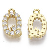 Brass Micro Pave Cubic Zirconia Charms X-KK-T060-05-Q-G-NF-2