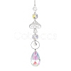 Glass & 201 Stainless Steel Suncatchers HJEW-JM01897-1