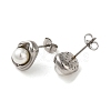 304 Stainless Steel Stud Earring EJEW-C099-01P-3