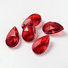 Faceted Teardrop Glass Pendants X-GLAA-O008-A08-1