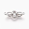 Brass Micro Pave Cubic Zirconia Fold Over Clasps KK-P164-12-3