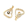 Brass Micro Pave Clear Cubic Zirconia Pendants KK-H265-02G-2