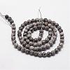 Natural Map Stone/Picasso Stone/Picasso Jasper Beads Strands G-D840-35-4mm-2