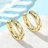 Brass Micro Pave Clear Cubic Zirconia Hoop Earrings EJEW-A132-17G-1