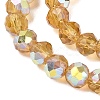 AB Color Plated Transparent Glass Rondelle Beads Strands EGLA-T029-4mm-10H-3
