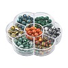 140Pcs 7 Styles Synthetic Malachite Beads G-YW0001-16-2