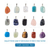 Natural & Synthetic Mixed Gemstone Pendants G-TA0001-11-8