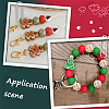 30Pcs 3 Styles Round with Christmas Theme Pattern Silicone Focal Beads SIL-SC0002-97A-6