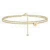 Heart Brass with Crystal Rhinestone Anklets FS-WGC43DA-02-1