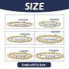 6Pcs 6 Style Synthetic Hematite Round Beaded Stretch Bracelets Set BJEW-SW0001-01-4