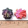 UV Plating Rainbow Iridescent Acrylic Beads OACR-A029-15-3