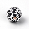 Spary Painted Natural Theaceae Wood Beads WOOD-TAC0007-08-2