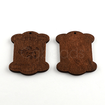 Dyed Rectangle Wood Pendants WOOD-R240-14-1