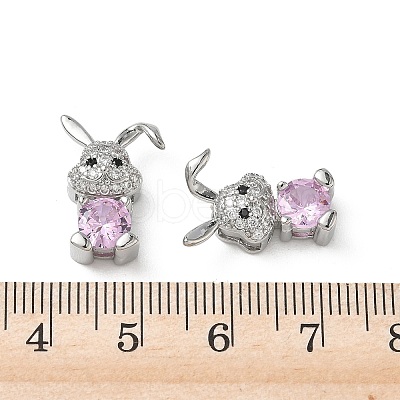 Brass Micro Pave Mixed Color Cubic Zirconia Pendants KK-A299-07P-1
