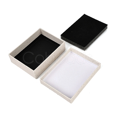 Rectangle Paper Jewelry Storage Boxes with Sponge Inside CON-I013-01B-1