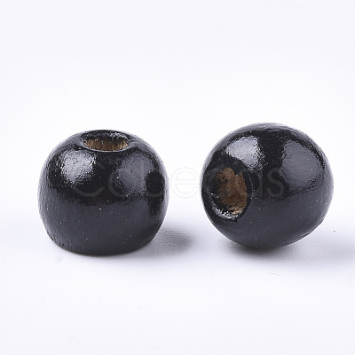 Dyed Natural Wood Beads WOOD-Q006-10mm-14-LF-1
