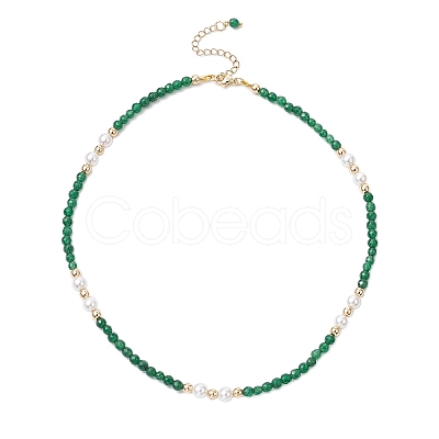 White Jade and Amethyst Necklaces NJEW-JN05340-1