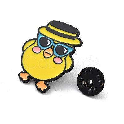 Yellow Chicken Enamel Pins JEWB-R054-01EB-02-1