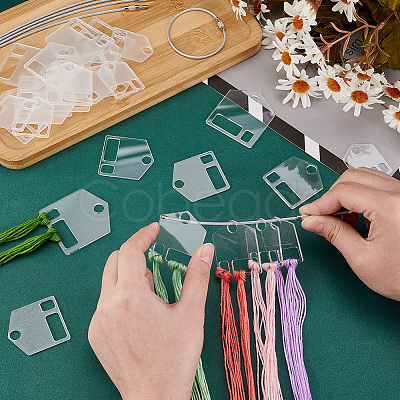 PandaHall Elite 30Pcs 3 Style Acrylic Thread Winding Boards FIND-PH0018-61-1