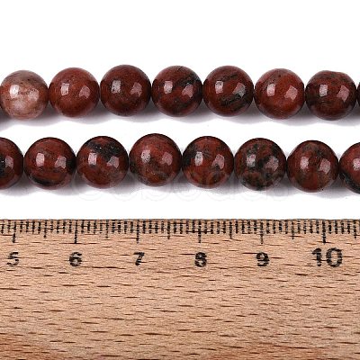 Natural Red Sesame Jasper Beads Strands G-Q601-13A-03-1