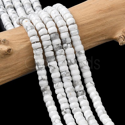 Natural Howlite Heishi Beads Strands G-A299-A08-01-1
