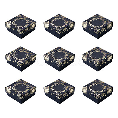 10Pcs Sun Moon Star Printed Cardboard Gift Boxes CBOX-TA0001-21B-1