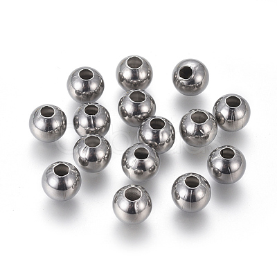 Tarnish Resistant 304 Stainless Steel Beads STAS-I021-8mm-1