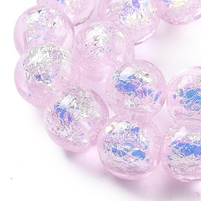 Handmade Foil Lampwork Beads Strands FOIL-K003-06B-17-1