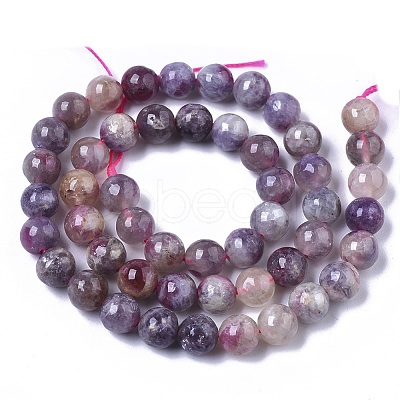 Natural Purple Red Tourmaline Beads Strands G-N327-02A-01-1