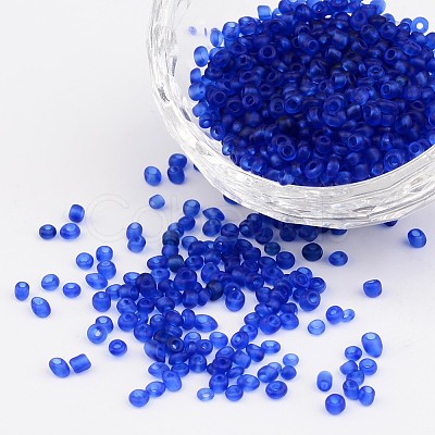 8/0 Frosted Round Glass Seed Beads X-SEED-A008-3mm-M8-1