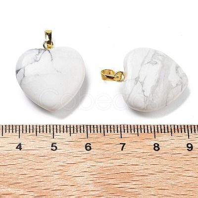 Natural Howlite Pendants G-G956-B28-G-1